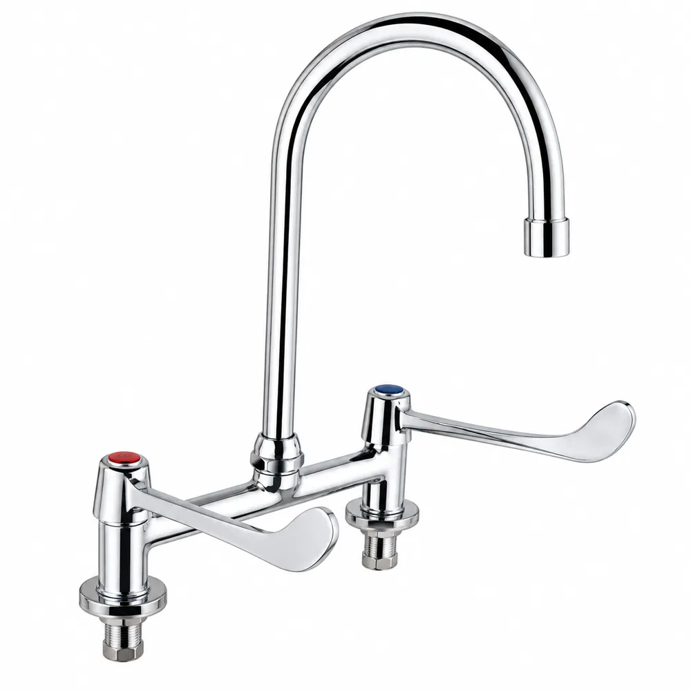LLAVE COMBINACION QUIROFANO CODERA 6 inch AL PISO