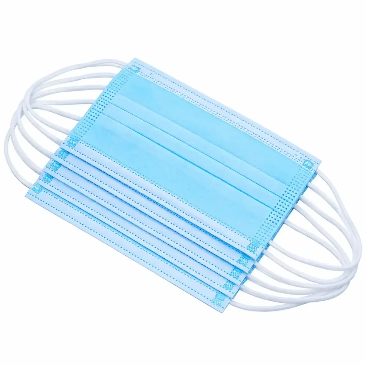 MASCARILLAS DESECHABLE 3 PLIEGUES , BANDA DE GOMA (CAJA DE 50 UN)