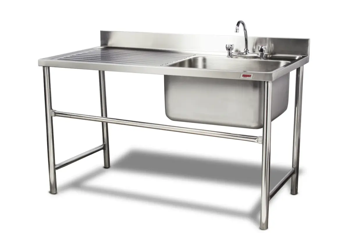 LAVAFONDO 1 TAZA SECADOR IZQUIERDO TAZA 60x50x30 cm FULL INOX 304