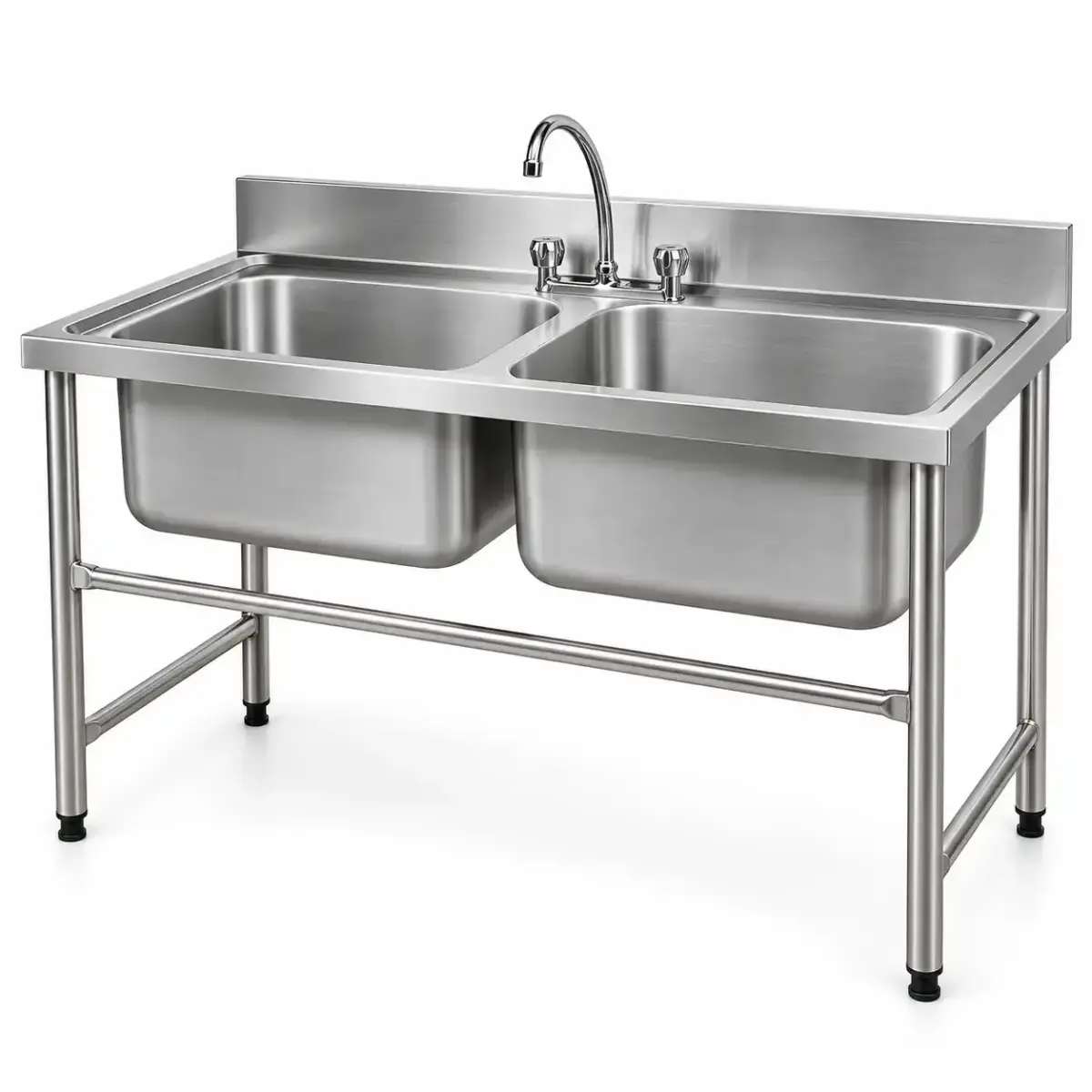 LAVADERO 2 TAZAS LINEA EUROPEA TAZA 50x40x30 cm FULL INOX 304