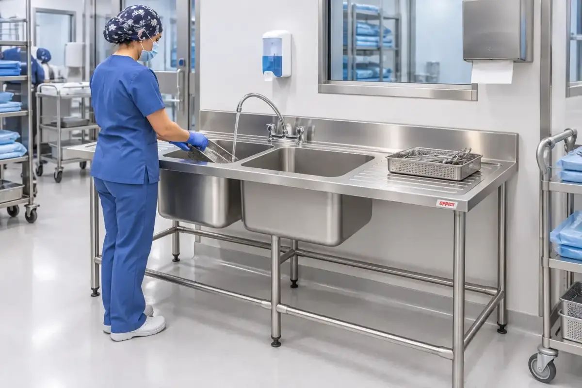 LAVAFONDO 2 TAZAS Y 2 SECADORES TAZA 60x50x30 cm FULL INOX 304
