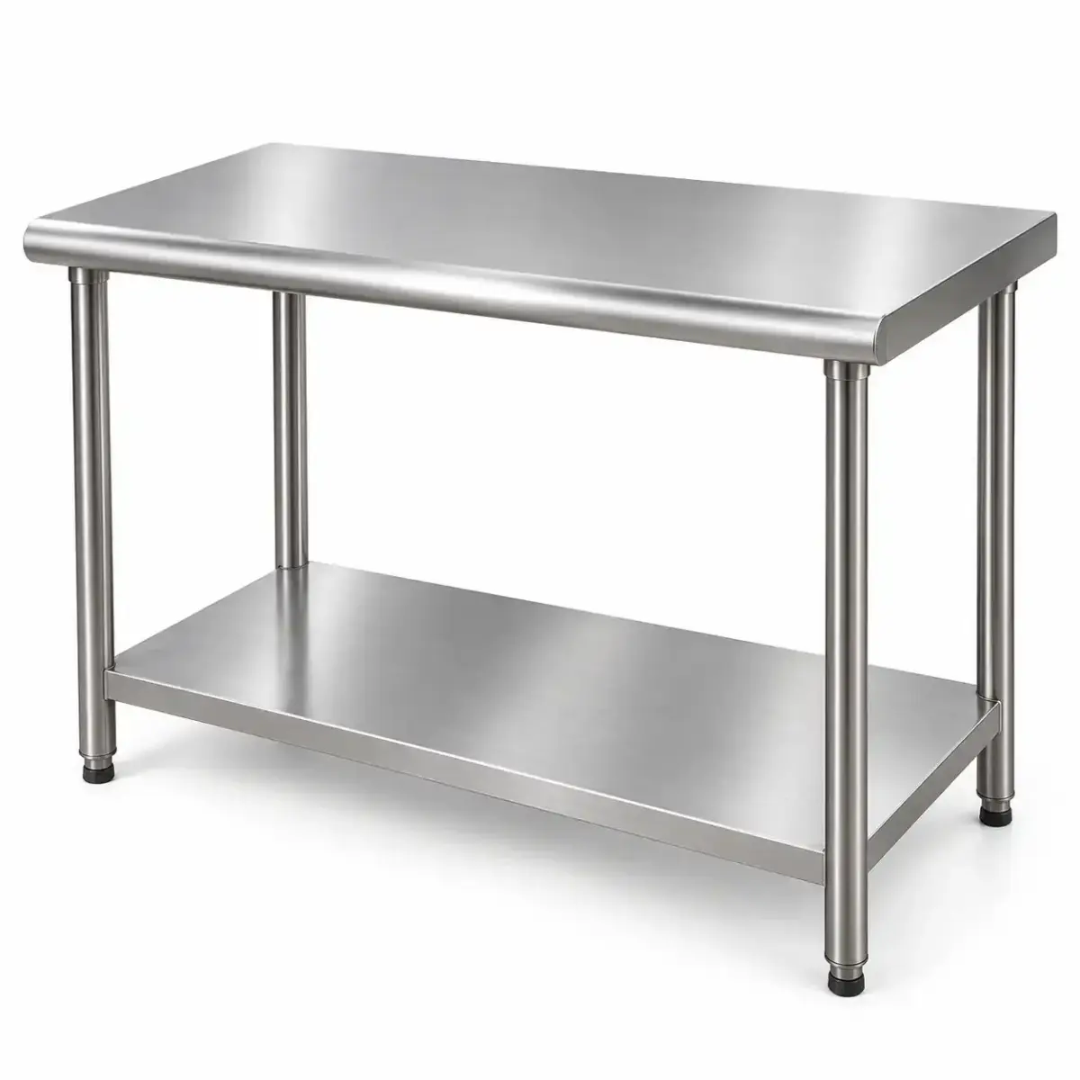 MESON DE TRABAJO CENTRAL FULL INOX 304 - ARMADO CON ESTRUCTURA SOLDADA