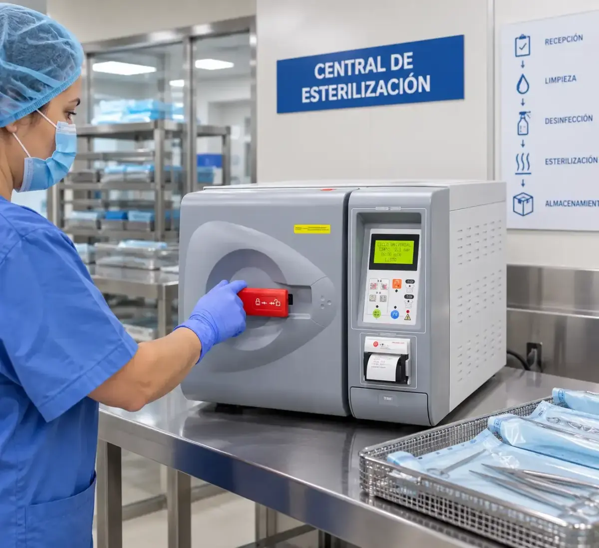 AUTOCLAVE SOBREMESA LINEA HANSHIN - CLASE B - CAPACIDAD 22 LITROS