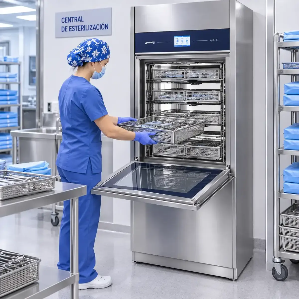LAVADORA DESCONTAMINADORA SMEG UNA PUERTA 12 DIN